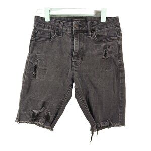 NO BOUNDARIES Men's Jeans Shorts Size 28 Solid Black Casual Distressed